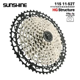 SUNSHINE Ultralight Bicycle Cassette Carbon Steel Material 9/10/11/12/13 Speed HG Structure Freewheel for Mountain Bike