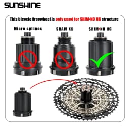 SUNSHINE Ultralight Bicycle Cassette Carbon Steel Material 9/10/11/12/13 Speed HG Structure Freewheel for Mountain Bike