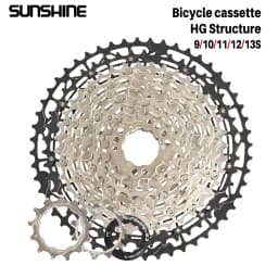 SUNSHINE Ultralight Bicycle Cassette Carbon Steel Material 9/10/11/12/13 Speed HG Structure Freewheel for Mountain Bike