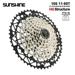 SUNSHINE Ultralight Bicycle Cassette Carbon Steel Material 9/10/11/12/13 Speed HG Structure Freewheel for Mountain Bike