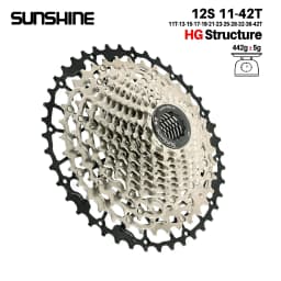 SUNSHINE Ultralight Bicycle Cassette Carbon Steel Material 9/10/11/12/13 Speed HG Structure Freewheel for Mountain Bike