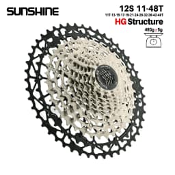 SUNSHINE Ultralight Bicycle Cassette Carbon Steel Material 9/10/11/12/13 Speed HG Structure Freewheel for Mountain Bike
