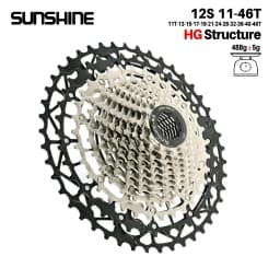 SUNSHINE Ultralight Bicycle Cassette Carbon Steel Material 9/10/11/12/13 Speed HG Structure Freewheel for Mountain Bike