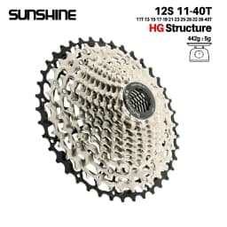 SUNSHINE Ultralight Bicycle Cassette Carbon Steel Material 9/10/11/12/13 Speed HG Structure Freewheel for Mountain Bike