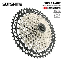 SUNSHINE Ultralight Bicycle Cassette Carbon Steel Material 9/10/11/12/13 Speed HG Structure Freewheel for Mountain Bike