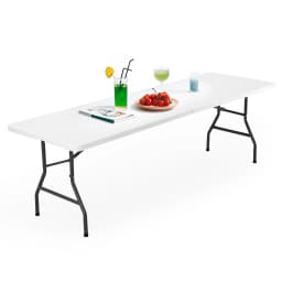 JHK Portable Folding Outdoor Camping Table Camping Hiking Heavy Duty Foldable Table with Carrying Handle Safety Lock For Camping Furniture
