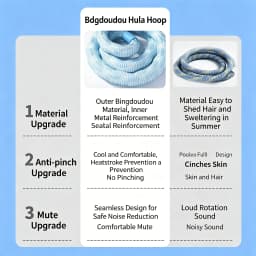 Ice Bean Cooling Weighted Hula Hoop 3-5 LBS Fat Burning Waist Slimming Silent Fitness Hoop for Summer Workout