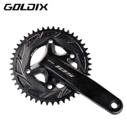 GOLDIX 3mm Offset 110BCD Bicycle Chainring AERO Disc X110BCD 4-Bolt Sprocket for SHIMANO R7000 R7100 R8100 R9200 110BCD Crank