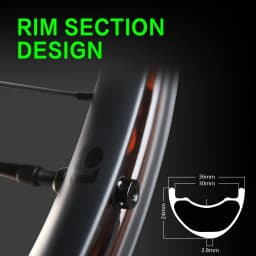 10PLUS 29er MTB Carbon Wheels T Series Mountain Bicycle Rims Carbon Wheelsets 30mm Width 24 Depth
