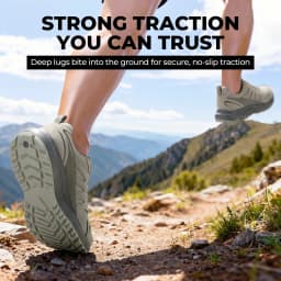 Fitville Outdoor Hiking Shoes Water-Resistant Extra Wide Trekking Climbing Shoes For Men Heigh Rebound Cushioning Sneakers