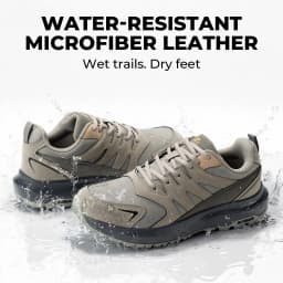 Fitville Outdoor Hiking Shoes Water-Resistant Extra Wide Trekking Climbing Shoes For Men Heigh Rebound Cushioning Sneakers