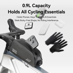 ROCKBROS Bicycle Top Tube Bag Lightweight Waterproof 0.9L Capacity Bag Item Storage Tools Bag Bike Frame Bag Bike Accessories