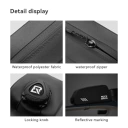 ROCKBROS Bicycle Top Tube Bag Lightweight Waterproof 0.9L Capacity Bag Item Storage Tools Bag Bike Frame Bag Bike Accessories
