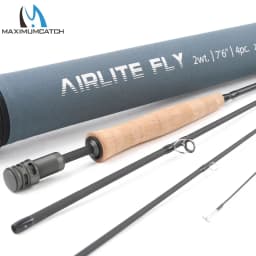Maximumcatch Super Light 2/3WT 7'6''/10'0'' Airlite Fly Fishing Rod Graphite IM10/30T+36T Carbon Fiber Fly Rod with Tube