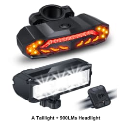 Extractme Bicycle Rear Light Alarm Waterproof Rechargeable Scooter Bike Turn Signal Warning Lamp Auto Brake Light