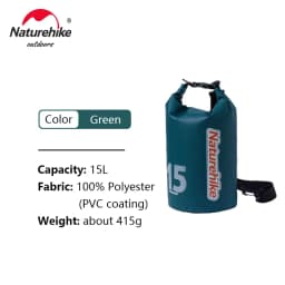 Naturehike Waterproof Bag Ultralight Dry & Wet Seperation Shoulder Bag Outdoor Swimming Streaming 10L 15L 25L