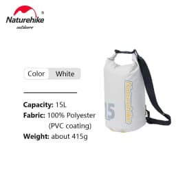 Naturehike Waterproof Bag Ultralight Dry & Wet Seperation Shoulder Bag Outdoor Swimming Streaming 10L 15L 25L
