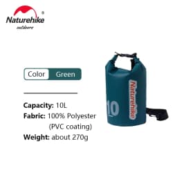 Naturehike Waterproof Bag Ultralight Dry & Wet Seperation Shoulder Bag Outdoor Swimming Streaming 10L 15L 25L