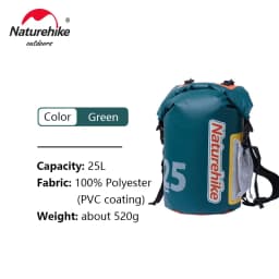 Naturehike Waterproof Bag Ultralight Dry & Wet Seperation Shoulder Bag Outdoor Swimming Streaming 10L 15L 25L