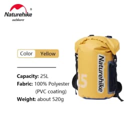 Naturehike Waterproof Bag Ultralight Dry & Wet Seperation Shoulder Bag Outdoor Swimming Streaming 10L 15L 25L