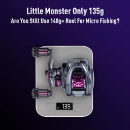 KINGDOM 135g Micro Monster Baitcasting Fishing Reel Ultralight Carbon Fiber Two Spools 7.1:1 8+1BB Max Drag 4KG Fishing Coil