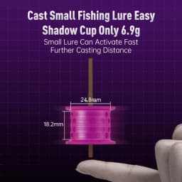 KINGDOM 135g Micro Monster Baitcasting Fishing Reel Ultralight Carbon Fiber Two Spools 7.1:1 8+1BB Max Drag 4KG Fishing Coil