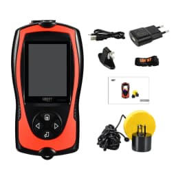 LUCKY FF1108-1CT Portable Wired Sonar Fish Finder 100M Depth Echo Sounder 2.4 Inch TFT Color LCD Fish Finder for Fishing