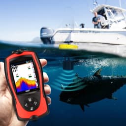 LUCKY FF1108-1CT Portable Wired Sonar Fish Finder 100M Depth Echo Sounder 2.4 Inch TFT Color LCD Fish Finder for Fishing