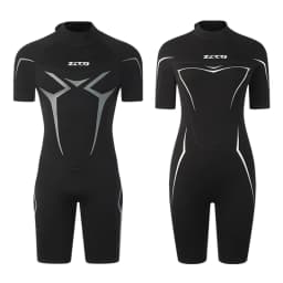 3mm Wetsuits for Men Women Neoprene Diving Suits Back Zipper Short Sleeve Swimsuits for Diving Snorkel Surfing Swimming Wet Suit