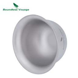 Boundless Voyage Double-Walled Titanium Teacup Chinese Traditional Tea Bowl 100ml Kung Fu Gaiwan Anti-Scalding Tea Set Ti3143D