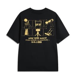 Li-Ning Men's BADFIVE T-shirt 100%Cotton Loose Fit Comfortable LiNing Casual Short Sleeve Basketball Culture Tee Tops AHSV027
