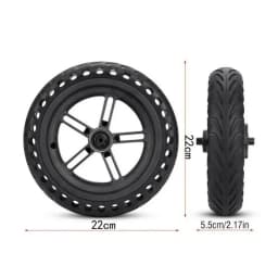 8.5X2 Honeycomb Tire Rear Wheel Assembly + Wheel Hub Disc Brake Suitable for Xiaomi M365 Electric Scooter