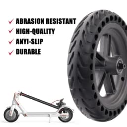 8.5X2 Honeycomb Tire Rear Wheel Assembly + Wheel Hub Disc Brake Suitable for Xiaomi M365 Electric Scooter