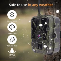 4K 120MP 4G Tracking Hunting Camera with Night Vision APP Control SMTP 8000mAh Lithium Battery for Wildlife Reconnaissance
