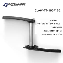 Proweel Snow Bike Cranks 176mm 192mm Axle 104BCD 32T/34T/36T/38T 40T/42T Sprocket with Bushing Crankset Beach Fat Bike Discs