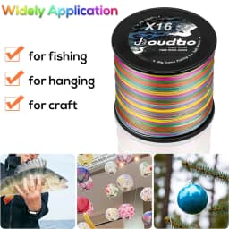 16 Strands 1000m 1500m Hollow Core 100% PE Extreme Braided Fishing Line 55LBs / 250LBs Saltwater Sea Fishing Goods