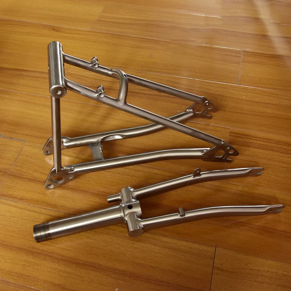 Titanium Bicycle Rear Triangle for P Line for Brompton Bike Front Fork Frame Lightweight 16" Original Size Parts