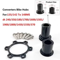 Hub Adapter Conversion Kit For DT SWISS, 350, 370, 180, 240, 1900, 1501, 1700, 12mm x 142 a 148x15mm, 100 a 110