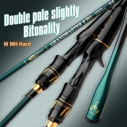 ROLLFISH 2 Tips Spinning/Casting Lure Fishing Rod Carbon Fiber Fishing Rod 1.8-2.7M for Saltwater Freshwater Bass Fishing