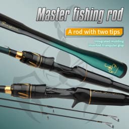 ROLLFISH 2 Tips Spinning/Casting Lure Fishing Rod Carbon Fiber Fishing Rod 1.8-2.7M for Saltwater Freshwater Bass Fishing