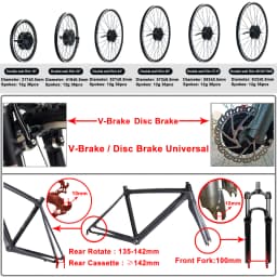 Wheel Hub Motor 36V 48V 350W for Ebike Rear Front  Motor Wheel  Brushless Gear Motor 24V 250W Ebike Conversion Kit