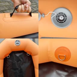 Rubber Floating Pontoon Boat Rushwave Boat Inflatable Electric Surfboard Matching Pontoon With Pump For Surfboard Added Buoyant