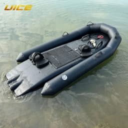 Rubber Floating Pontoon Boat Rushwave Boat Inflatable Electric Surfboard Matching Pontoon With Pump For Surfboard Added Buoyant