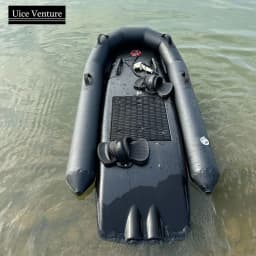 Rubber Floating Pontoon Boat Rushwave Boat Inflatable Electric Surfboard Matching Pontoon With Pump For Surfboard Added Buoyant