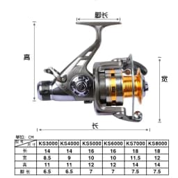 OKUMA Metal Wire Cup Fishing Reel 20KG9+1BB Front and Rear Brakes for Long-distance Sea Fishing Vessel 3000-6000
