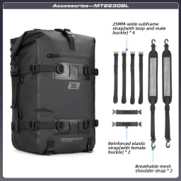 Rhinowalk Motorcycle Tail Bag 8L/15L/30L 100% Waterproof Motor Side Seat Tank Bag Saddle Pannier Bag Motorbike Backpack Suitcase