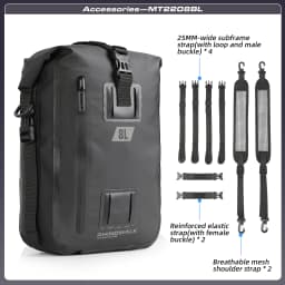 Rhinowalk Motorcycle Tail Bag 8L/15L/30L 100% Waterproof Motor Side Seat Tank Bag Saddle Pannier Bag Motorbike Backpack Suitcase