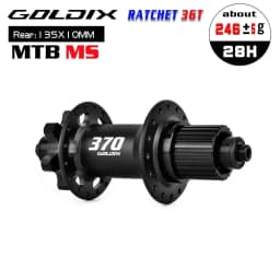 GOLDIX GDX370 28H Bicycle Hub Sealed Bearing 6-bolt Disc Brake J-Bend 28 Holes Ratchet 36T BOOST MTB Hub for Shimano HG MS SRAM