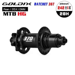 GOLDIX GDX370 28H Bicycle Hub Sealed Bearing 6-bolt Disc Brake J-Bend 28 Holes Ratchet 36T BOOST MTB Hub for Shimano HG MS SRAM