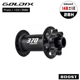 GOLDIX GDX370 28H Bicycle Hub Sealed Bearing 6-bolt Disc Brake J-Bend 28 Holes Ratchet 36T BOOST MTB Hub for Shimano HG MS SRAM